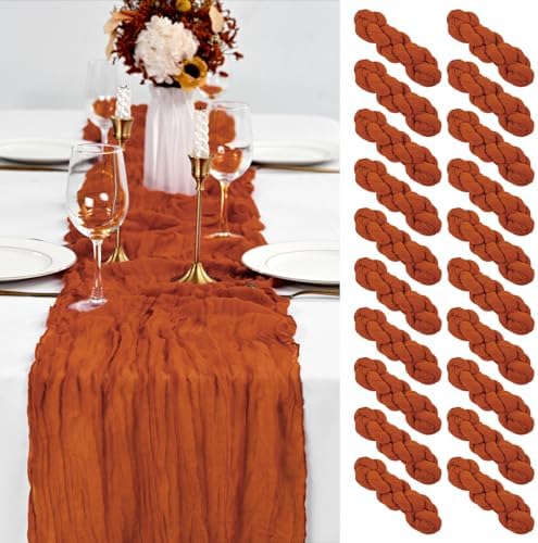 20 Pack Terracotta Cheese Cloth Table Runners