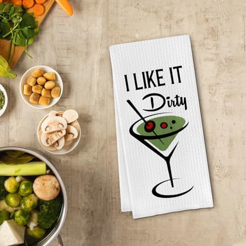 Dirty Martini Gifts - Funny Kitchen Towel with Cocktail Print