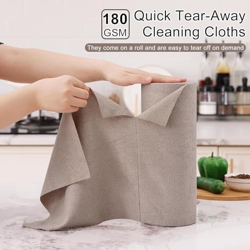 Homaxy Tear Away Dish Cloths Rolls 40 Sheets