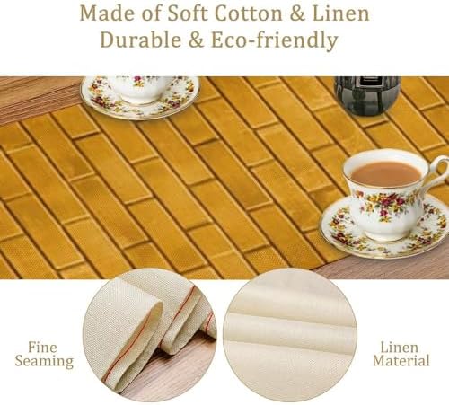 Yellow Brick Road Printed Table Runner Boho Decor 13x72 Inch