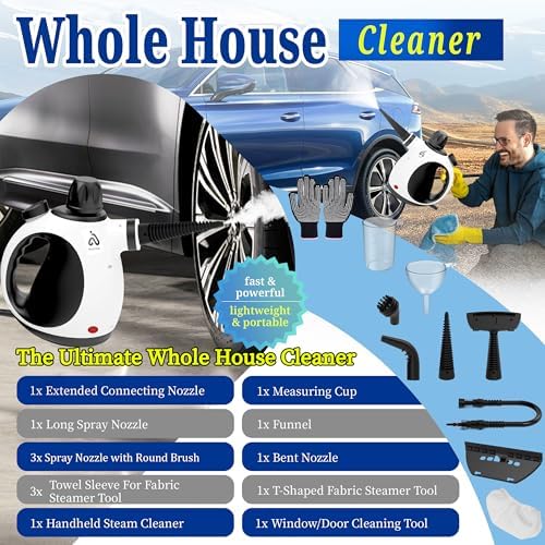 Insteam Handheld Steam Cleaner 12 in 1 Kit with Heat Resistant Gloves