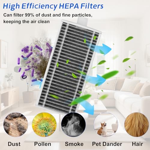 10 Pcs Replacement Kit for Ecovacs Deebot X8 Pro Omni Vacuum Cleaner