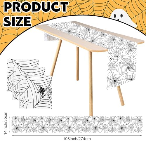 6 Pcs Halloween Table Runner Spider Web Decoration