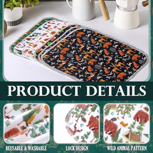 Redbaker 30 Pcs Reusable Paper Towels with Cardboard Roll