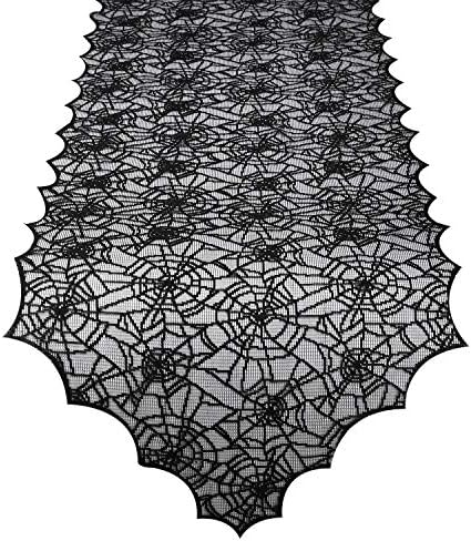 ibohr Halloween Table Runner with Spider Web Design