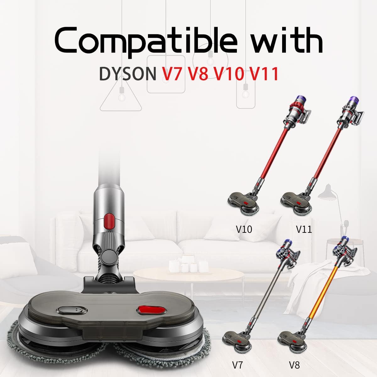KENVOR Electric Mop Head for Dyson V7 V8 V10 V11