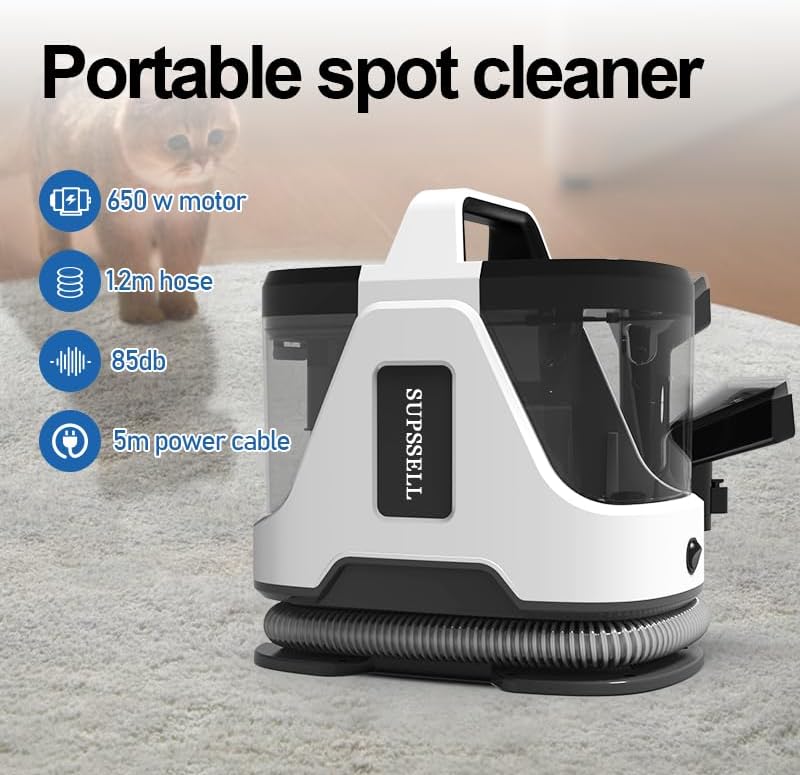 Carpet Spot Cleaner Machine with 62oz Tank and Dual Brushes