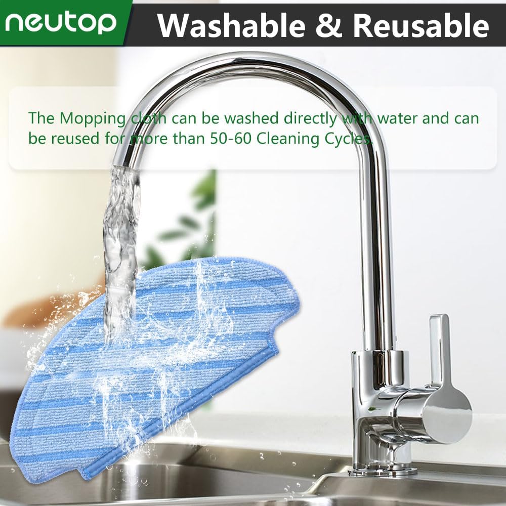 Neutop Replacement Washable Mopping Pads 8-Pack
