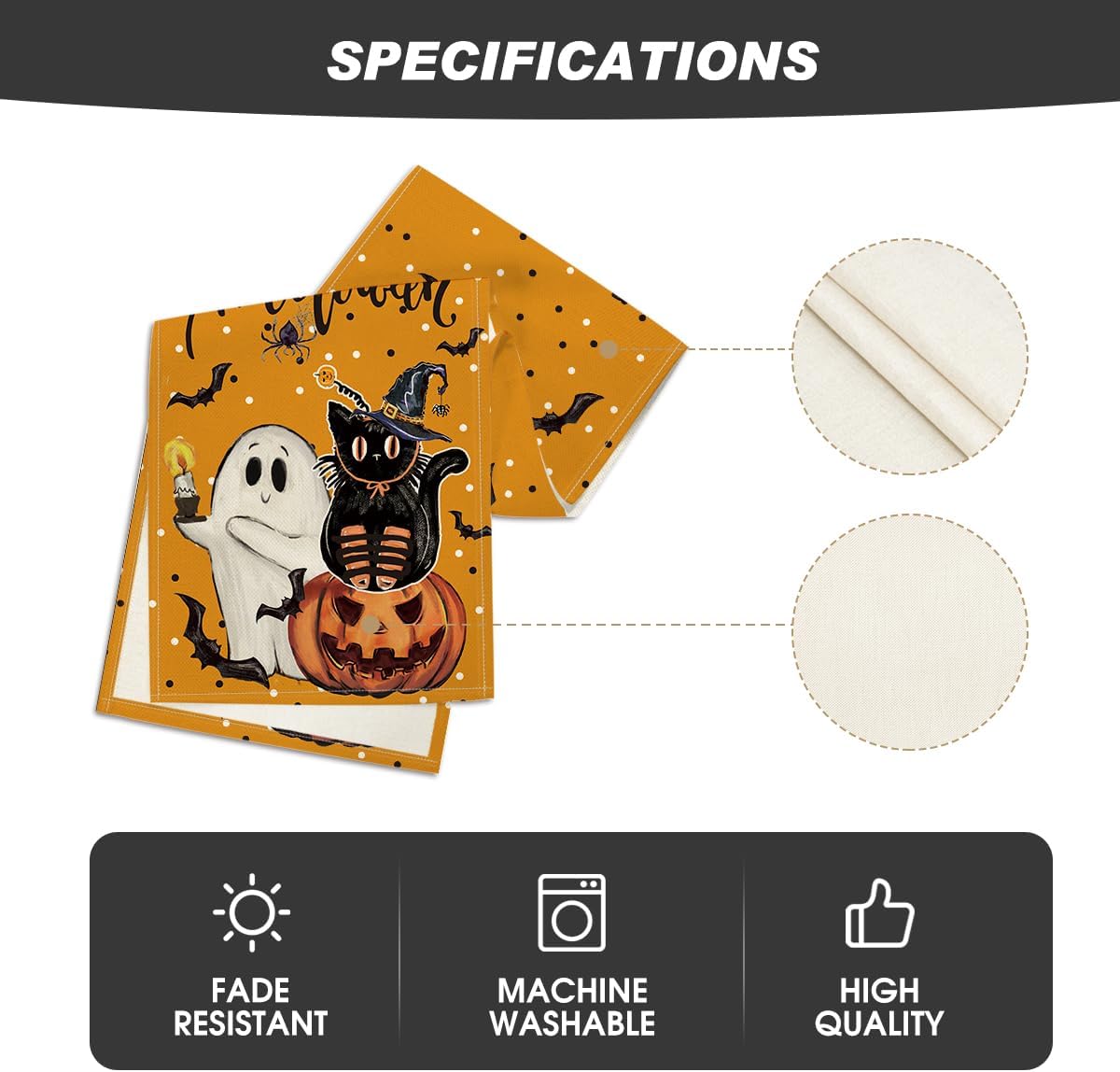 Artoid Mode Halloween Table Runner 13x72 Inch
