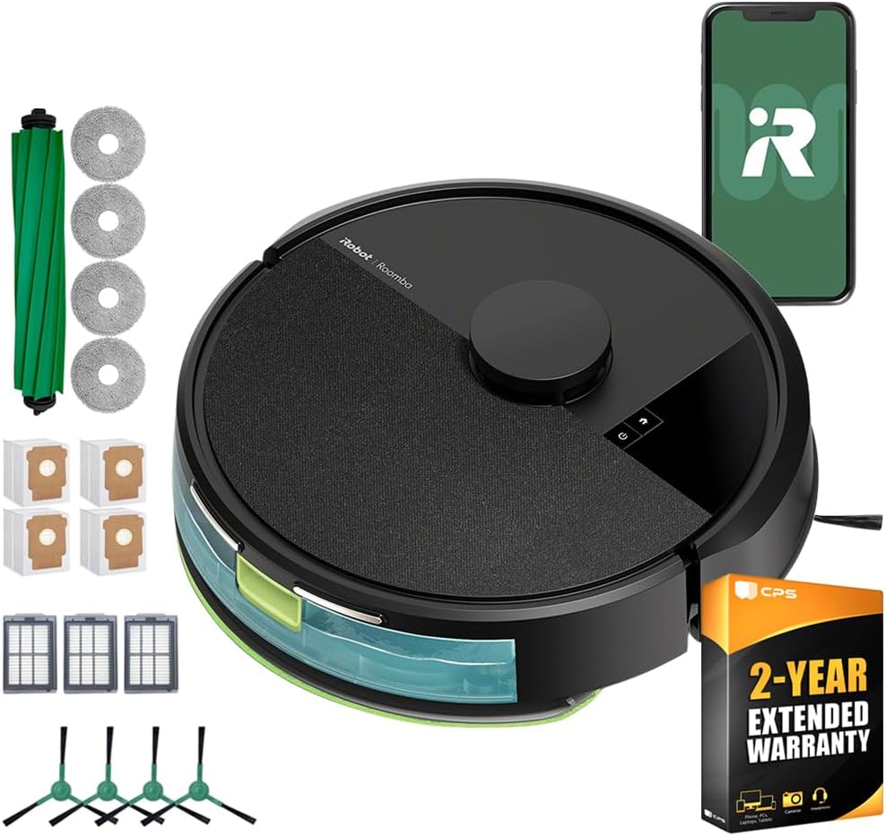 iRobot Roomba 105 Combo Vacuum and Mop with Extended Protection and Replacement Kit