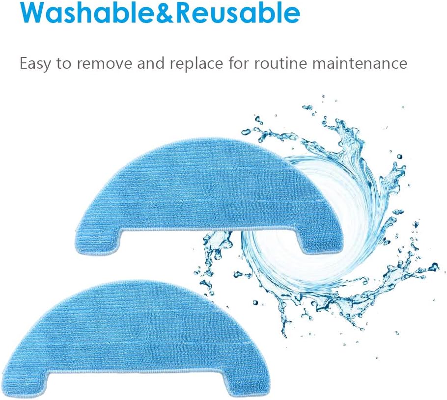 4PCS Replacement Mop Cloths for Coredy Robot Vacuums