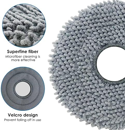 4 Pack Microfiber Mop Pads for Roborock Robot Vacuums