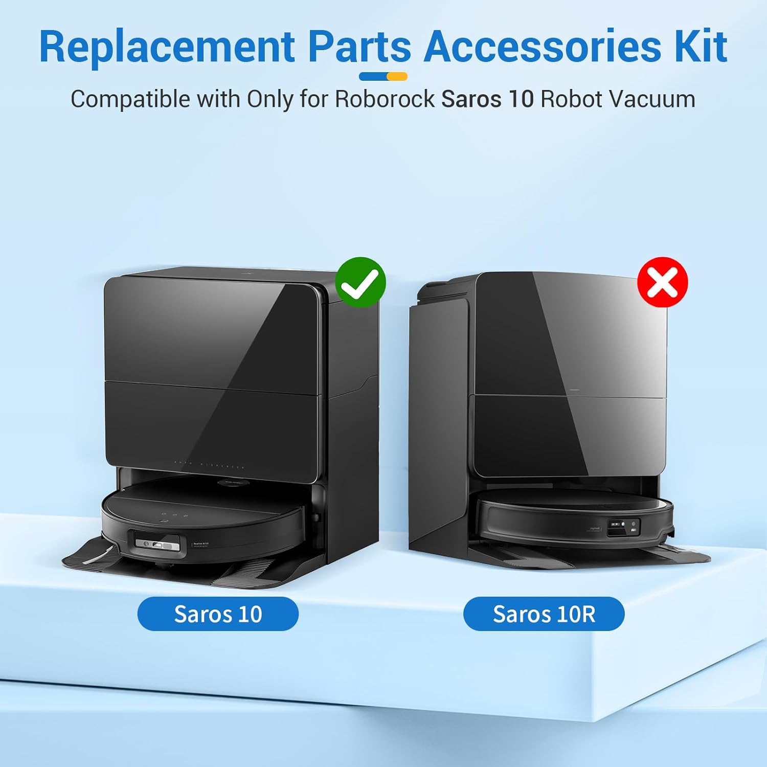 29Pcs Replacement Parts Kit for Roborock Saros 10 Robot Vacuum