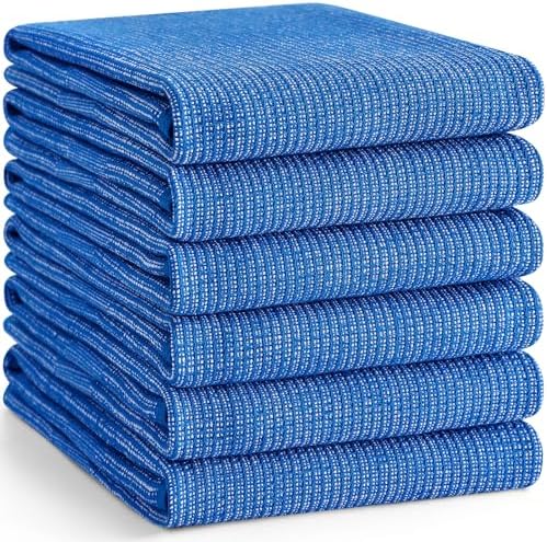 Homaxy Premium Kitchen Towels 6 Pack Blueberry