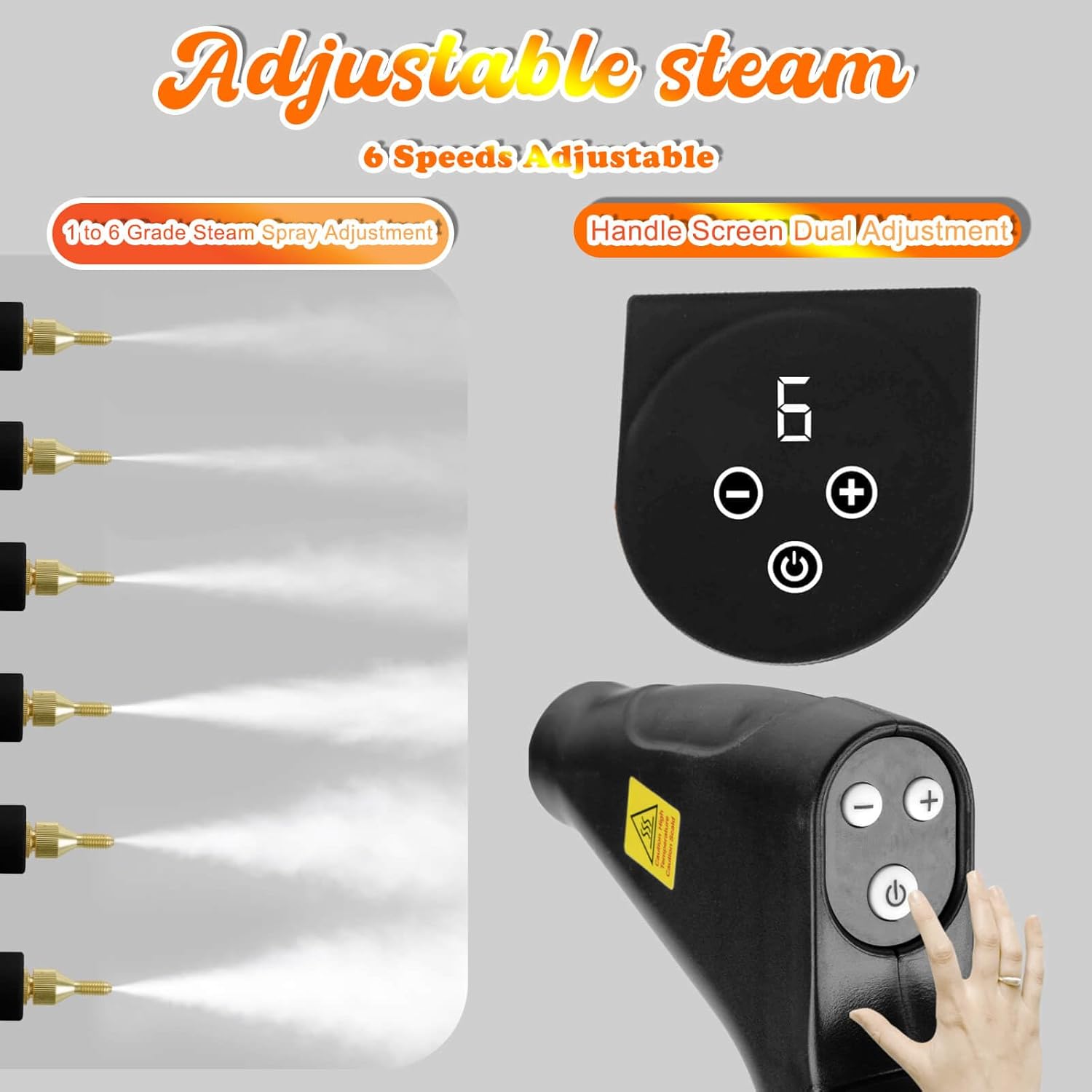 1200ml Handheld Steam Cleaner with 5 Accessories