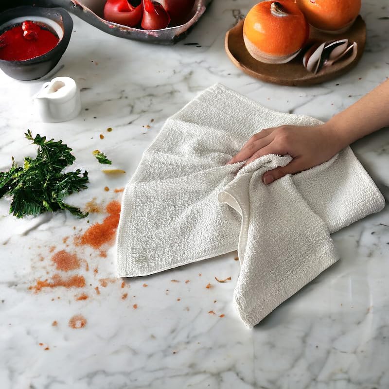 24 Pack Bar Mop Towels 100 Cotton Quick Drying Kitchen Towels