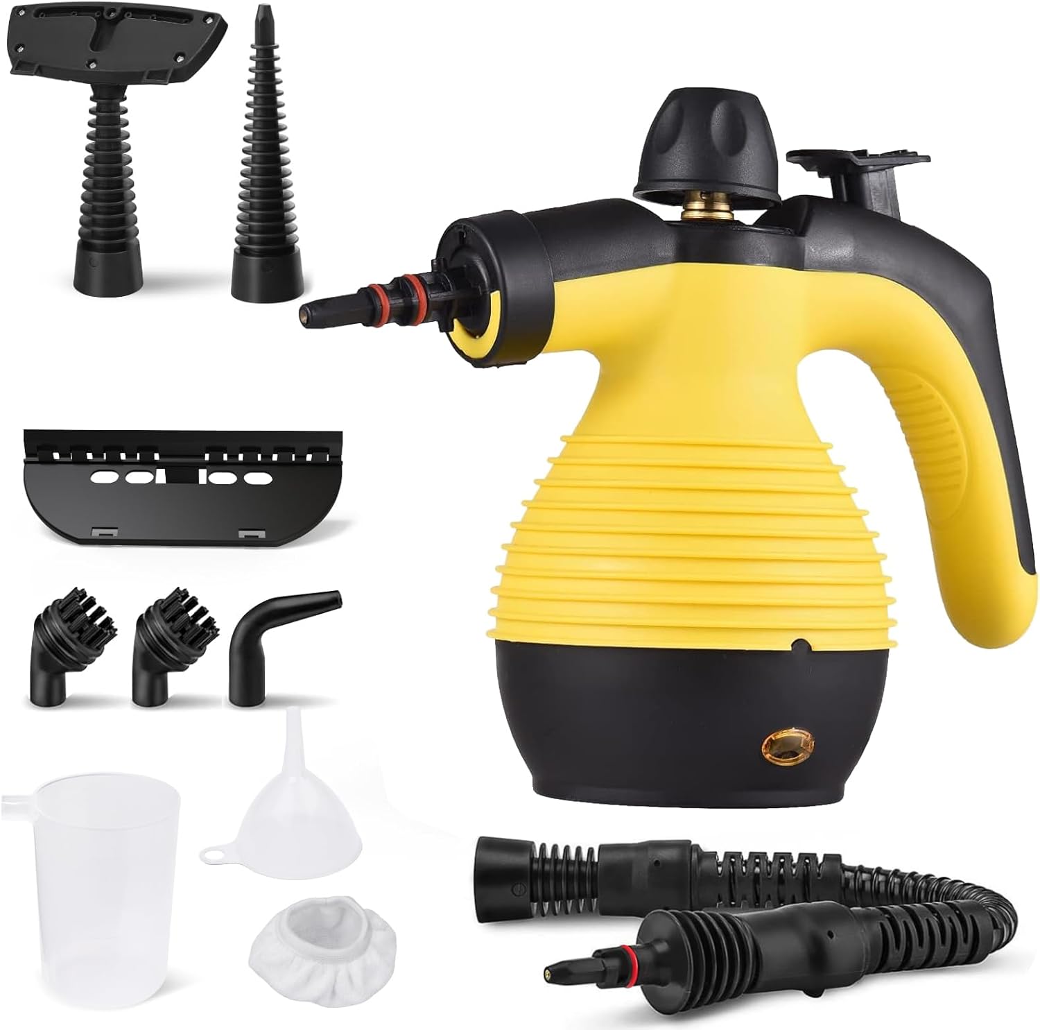 Docreate Handheld Steam Cleaner with 9 PCS Accessory Kit Yellow