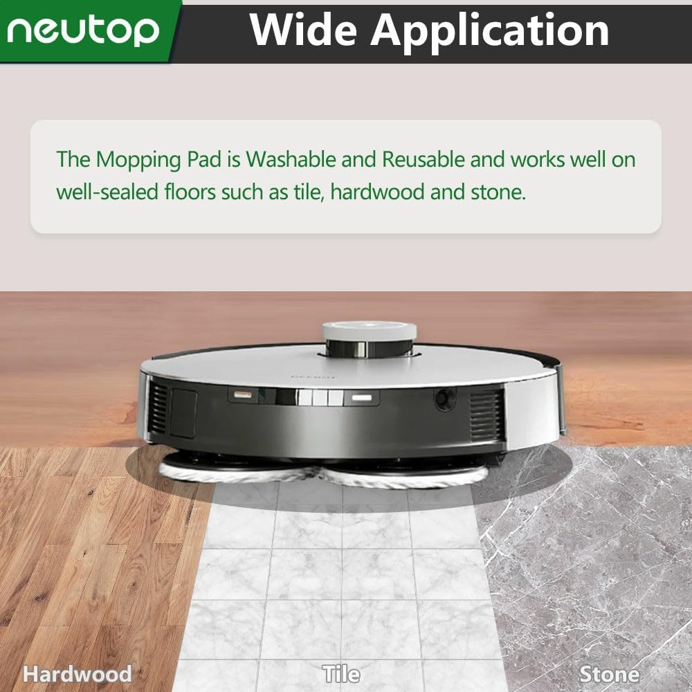 Neutop Replacement Mopping Pads for Ecovacs Robots 4-Pack