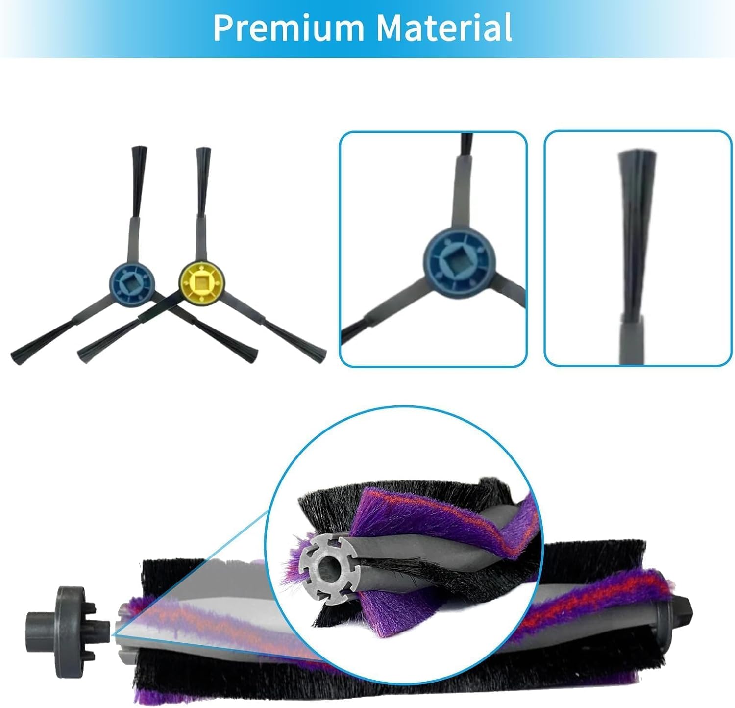 ECOMAID Replacement Parts Kit for Eureka E10s E20 Plus Robot Vacuum
