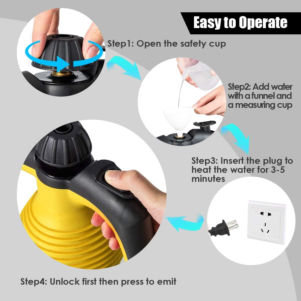 Goplus Handheld Steam Cleaner with 9 Piece Accessories