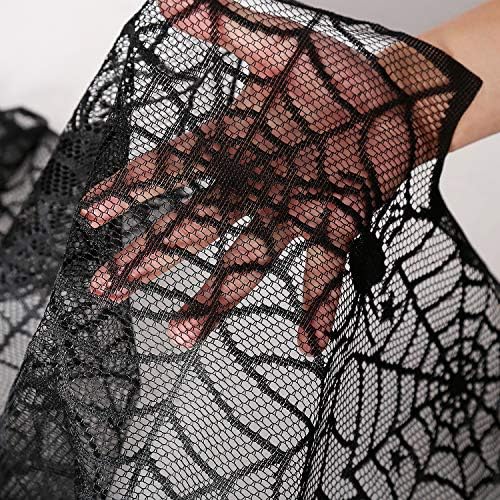 B-COOL Halloween Table Runners Black Lace 2 Pack 18x72inch