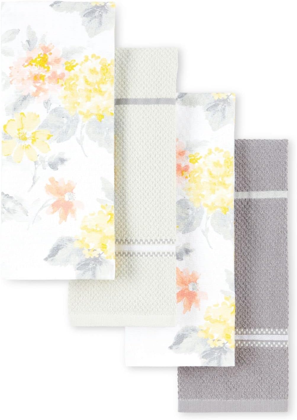 Martha Stewart Amber Floral Kitchen Towel Set of 4