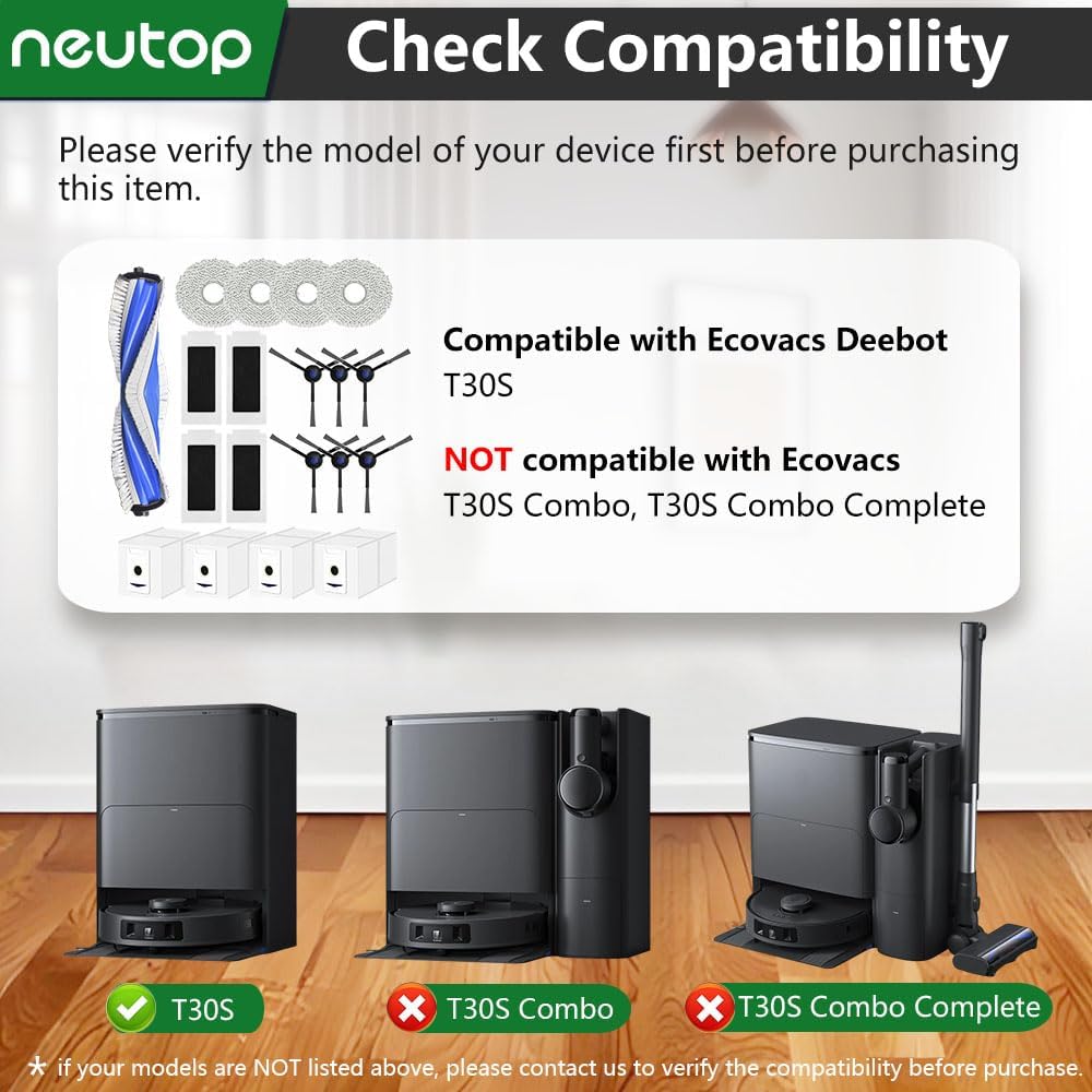 Neutop Replacement Parts for Ecovacs Deebot T30S