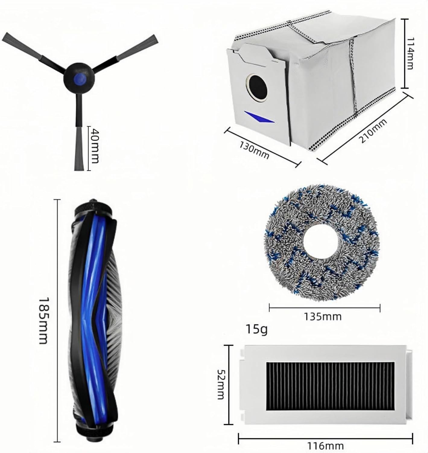 Replacement Accessories Kit for Ecovacs Deebot N30 Pro Omni