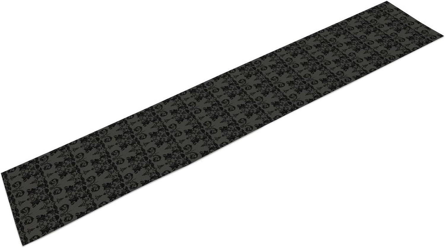 Black Skeleton Table Runner Victorian Gothic Floral Design