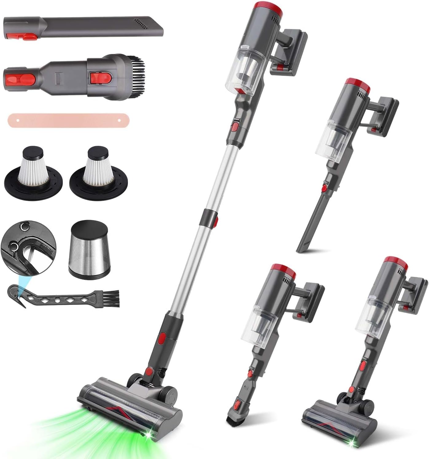 PRAVOLE 8-in-1 Cordless Stick Vacuum Cleaner