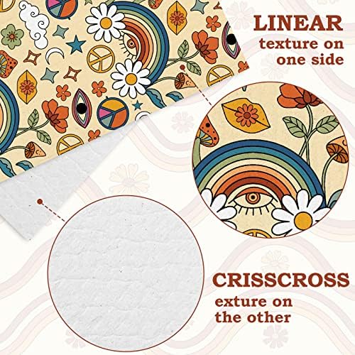Whaline 6 Pack Boho Floral Dish Cloths
