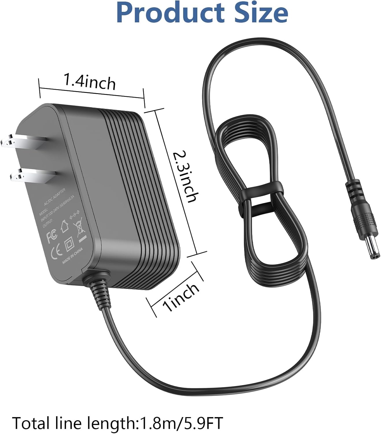Shark VACMOP Replacement Charger 180cm Power Cord