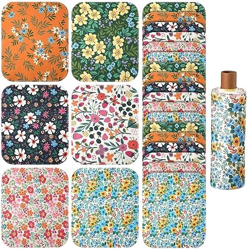 Redbaker 60 Pcs Reusable Cotton Dish Towels with Cardboard Roll