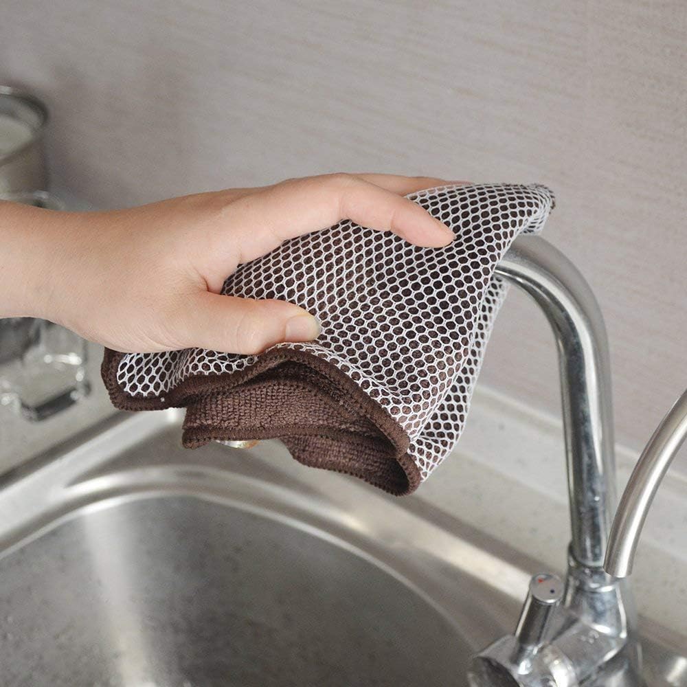 KinHwa Kitchen Washcloths with Poly Scrub Side