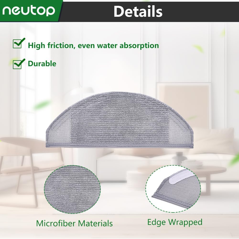 Neutop Washable Mopping Cloths Eufy RoboVac X8 Compatible 6 Pack