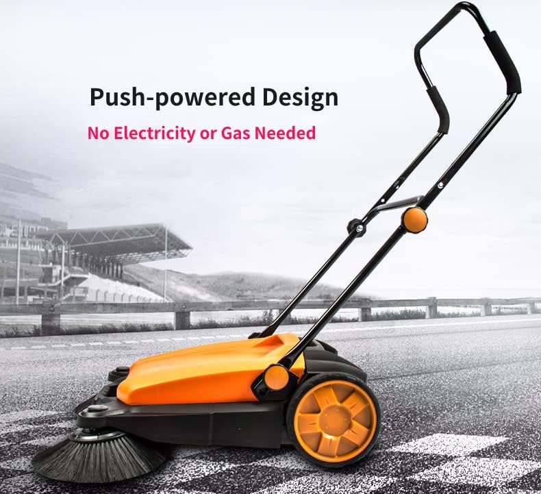SANITMAX Push Floor Sweeper 66 Gallon 275 Inch