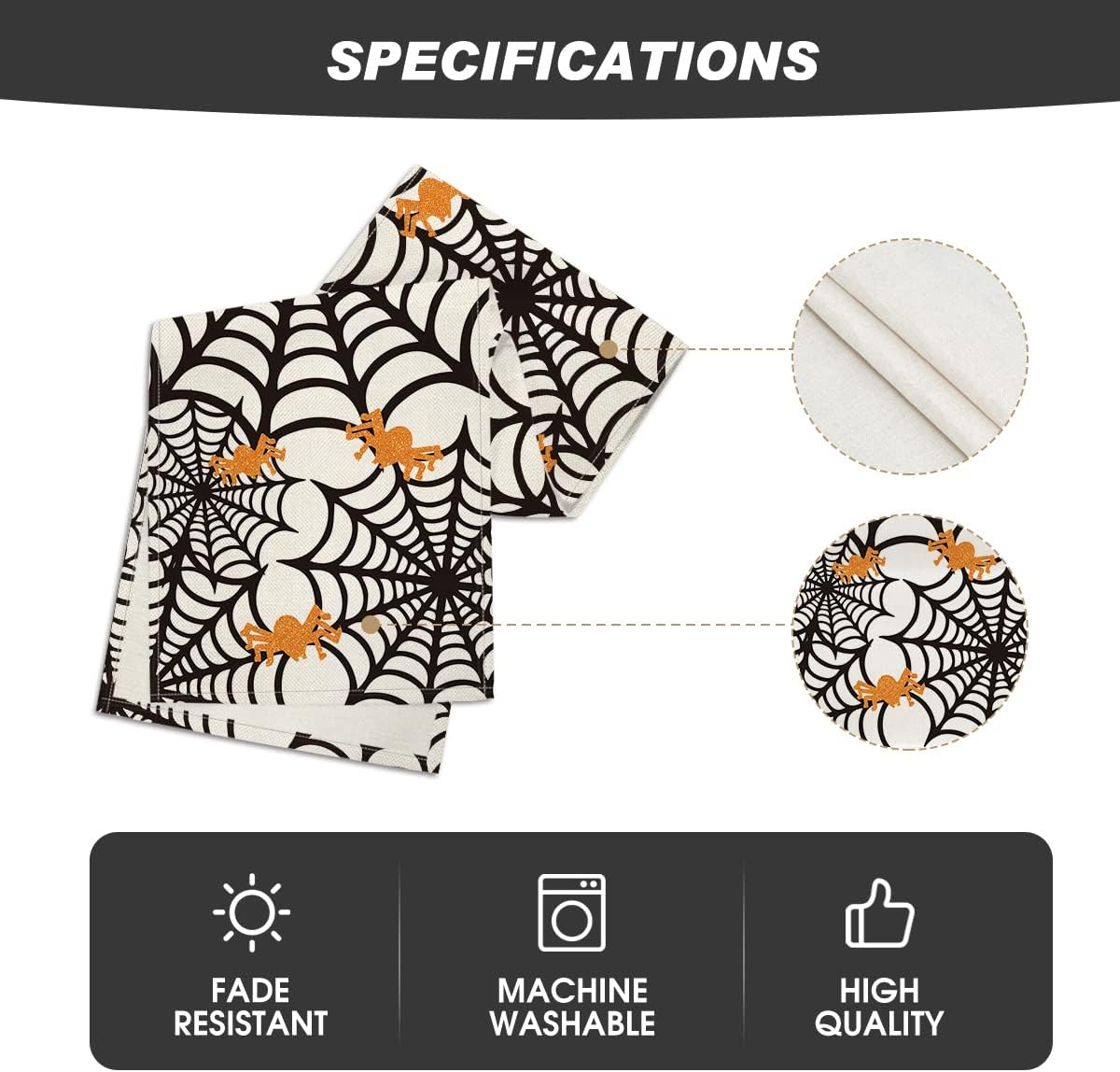 Artoid Mode Spider Web Table Runner 13x72 Inch