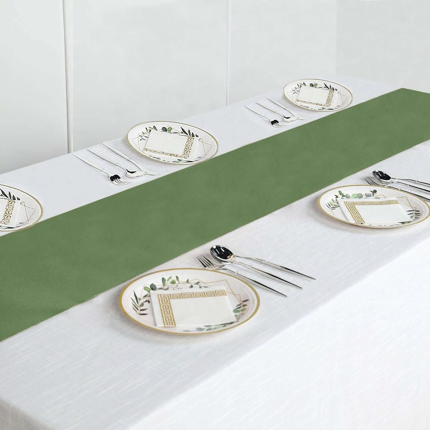 Efavormart Pack of 5 Moss Willow Table Runner