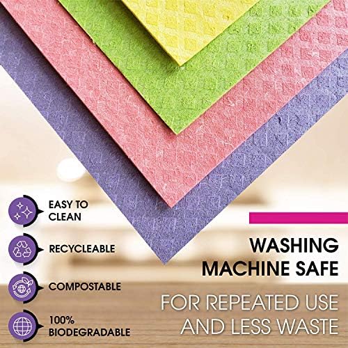 Pink Rhino Labs Swedish Dishcloths 10-Pack Reusable Cleaning Cloths