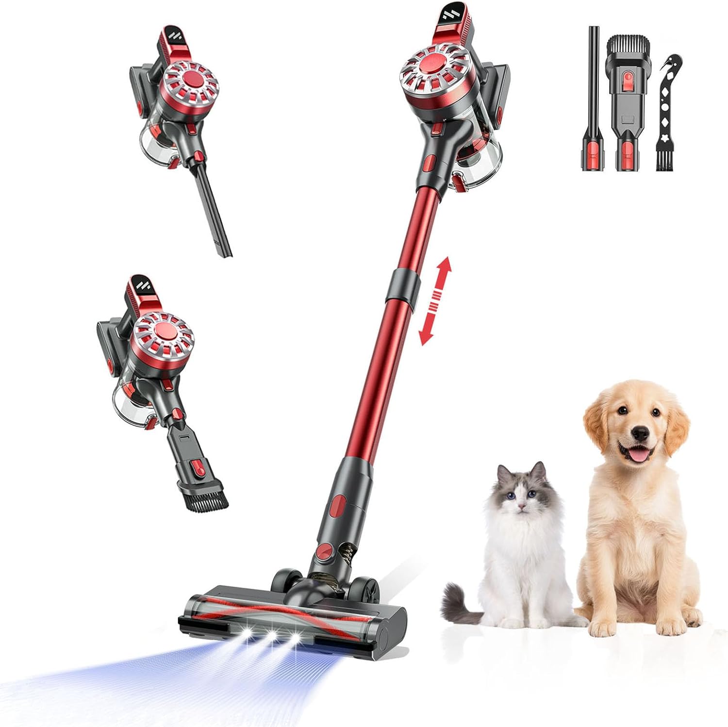 WLOTPO Cordless Vacuum with Super Suction and 35 Min Runtime