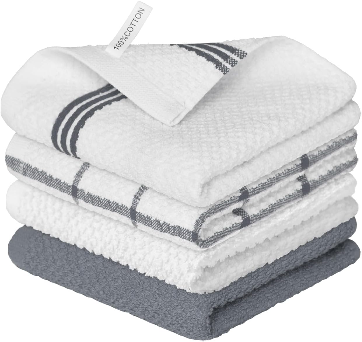 Artoid Mode 12x12 Inch Cotton Dishcloth Set of 4