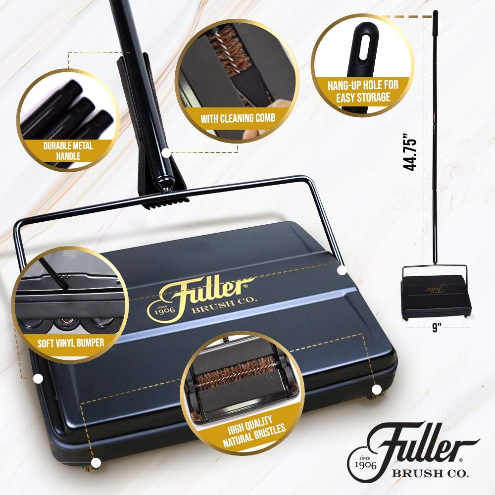 Fuller Brush 17027 Electrostatic Sweeper - 9 Inch - Lightweight - Black