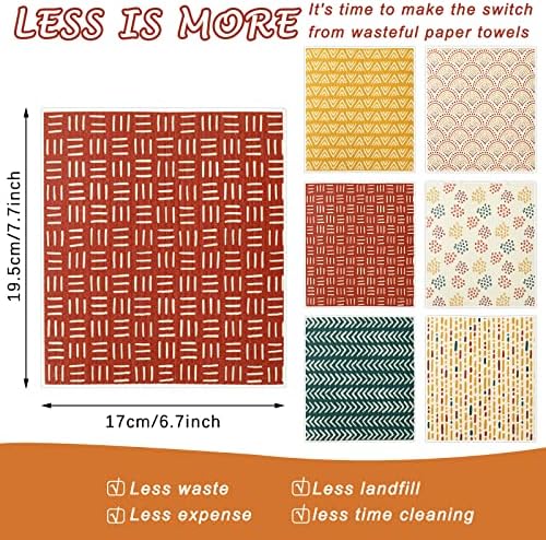 Whaline 6Pcs Boho Geometric Dish Towels