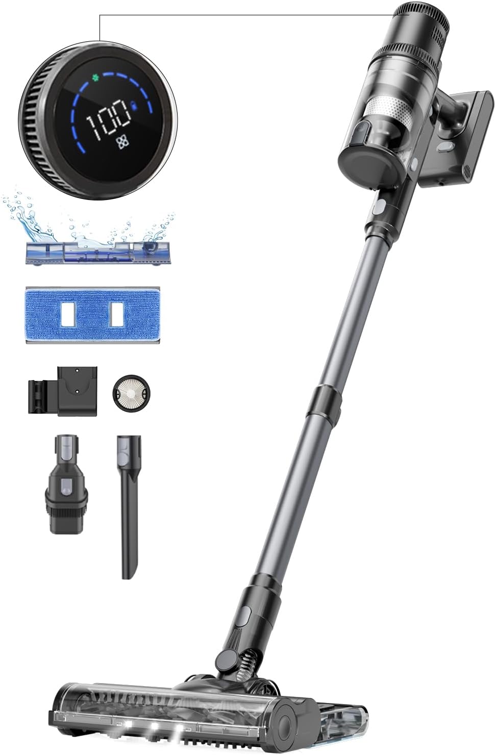 Proscenic P11 Pro Cordless Vacuum Cleaner with Mopping Base