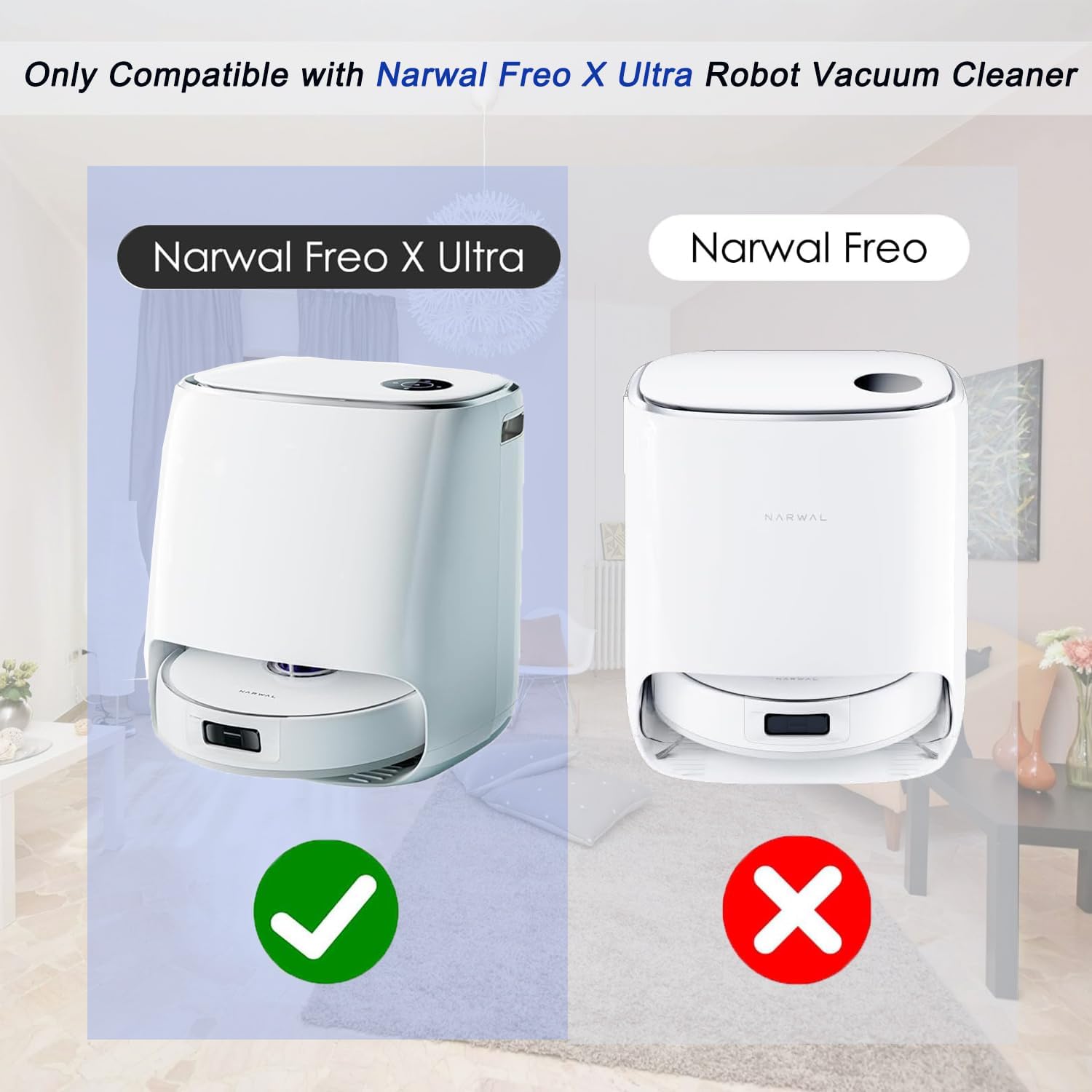 16 Piece Replacement Accessories for Narwal Freo X Ultra Robot Vacuum
