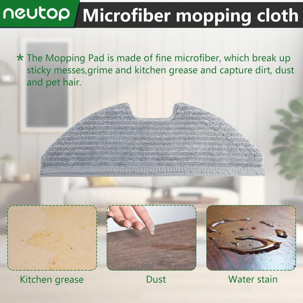 Neutop Replacement Washable Mopping Cloths 6-Pack