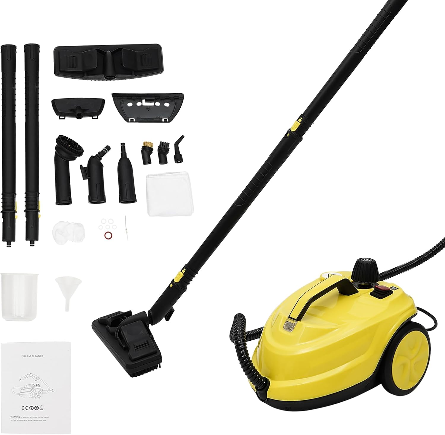 2000W Steam Cleaner Machine with 6087oz Large Capacity Yellow