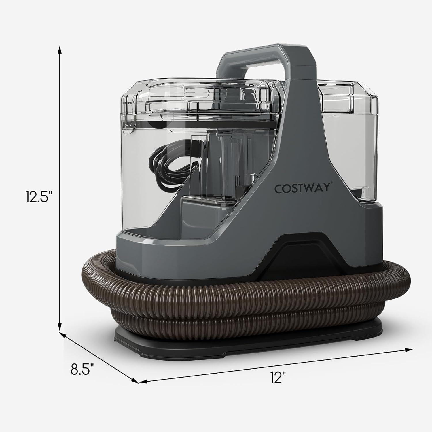 COSTWAY Upholstery Cleaner Machine Portable Spot Cleaner with 15Kpa Suction 600W Power