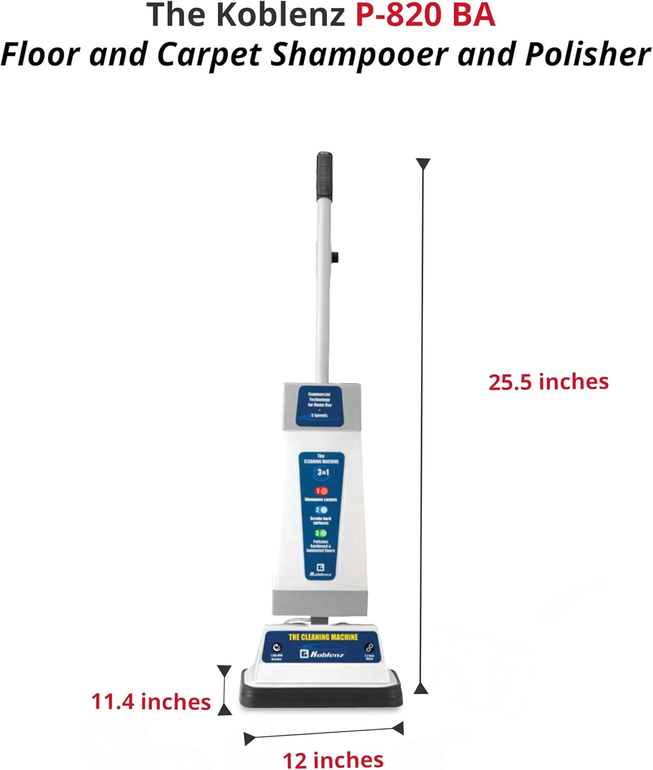 Koblenz Floor Shampooer and Polisher 3 Speeds BlueGray