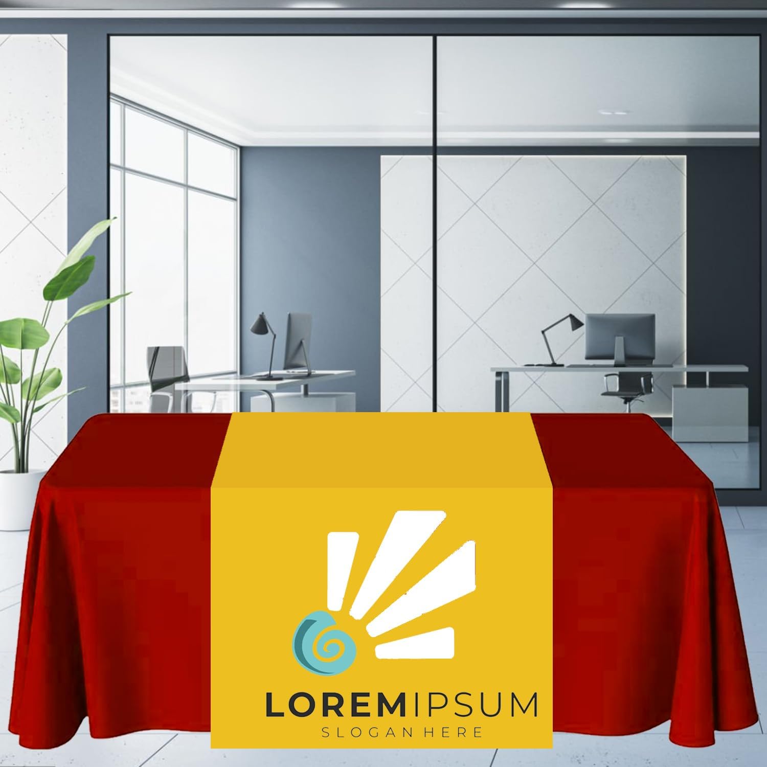 Custom Table Runner with Business Logo
